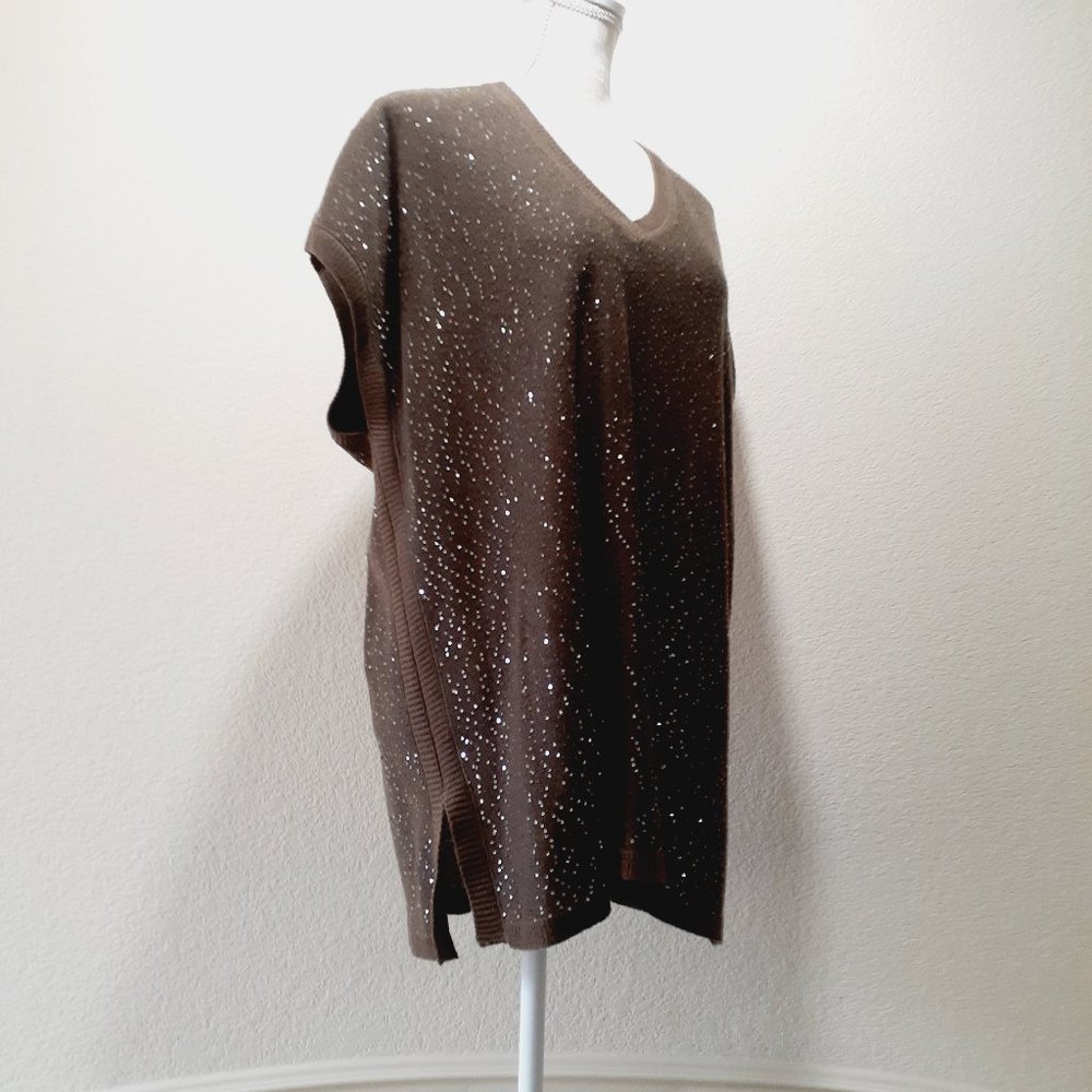Misook Wool & Cashmere Knit Tunic With sequins